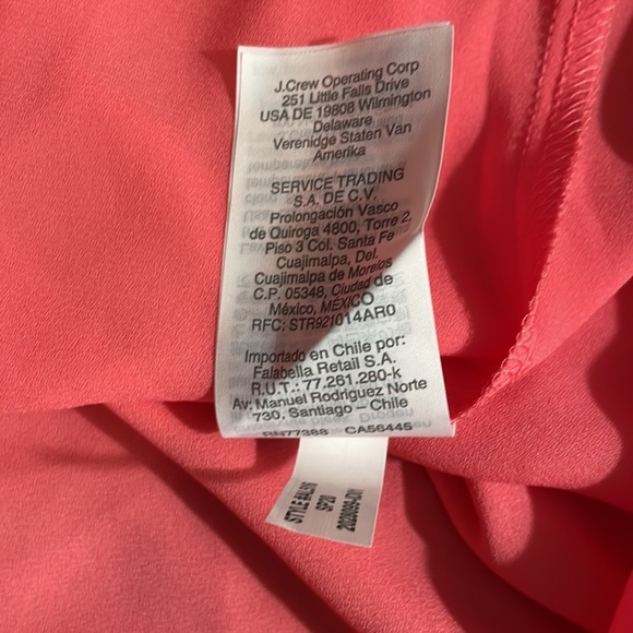 NWT J. Crew Short-Sleeve Top with Ladder Trim - Neon Pink / Coral - Size Large - Picture 6 of 10